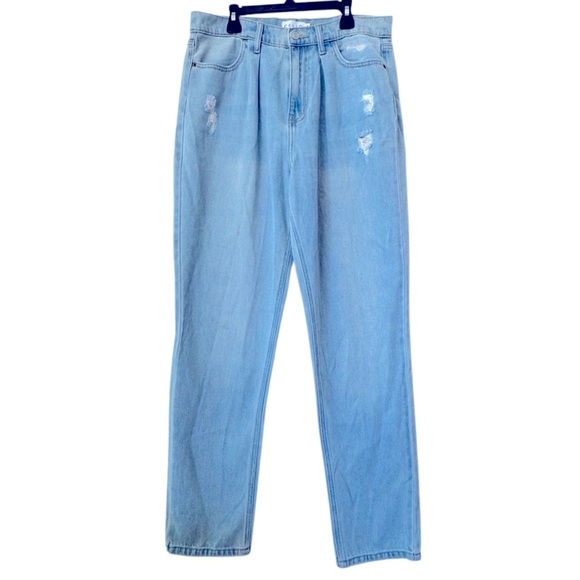 Cello Distressed Denim Jeans Light Wash Ripped 100% Cotton SZ 9 JR - Picture 1 of 15